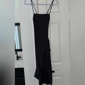 windsor black slit dress